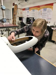 Abigail Gries working in Rozier lab